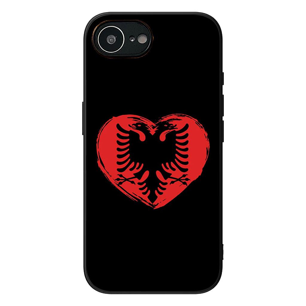 Чехол для Apple iPhone 16 15 14 Plus 13 12 Mini 17 Pro Max + ProMax 16E Air 16+ 15+ Coque Чехол для телефона Флаг Албании Албанцев
