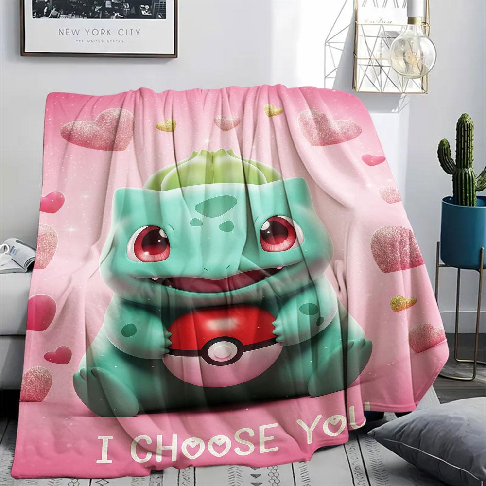 1Pc I choose you Print Flannel Blanket, High quality Comfortable for All Seasons, Home Decor, Warmth and Comfort, Perfect for Christmas Gifts