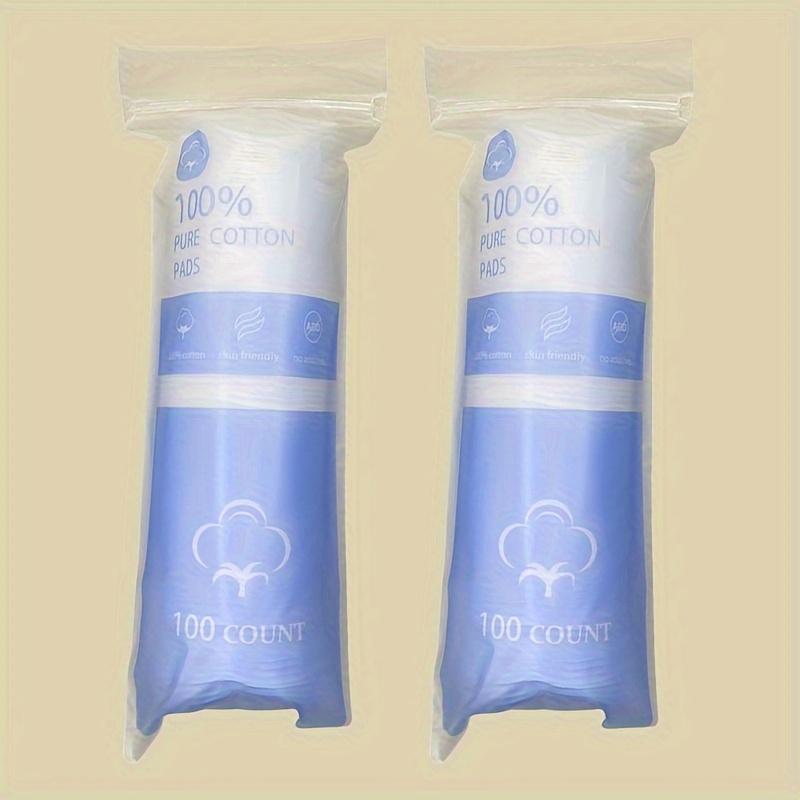Круглый хлопок для макияжа, три слоя, утолщенный, 100 штук хлопка для снятия макияжа, приятный для кожи хлопок с краями