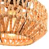 Boho Light Ceiling Mount Mini Rattan Chandelier Light LED Bulb Woven Ceiling Lights Fixtures Flush Mount Hanging Pendant Lamp