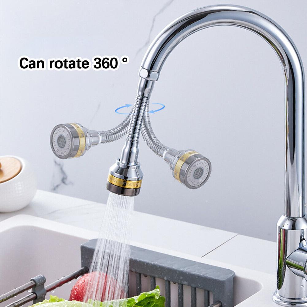 Удлинитель крана с вращающейся на 360 градусов головкой, водосберегающий, для кухонной мойки, гибкий, с распылительной головкой, домашний, удлиненный, с фильтром для распыления