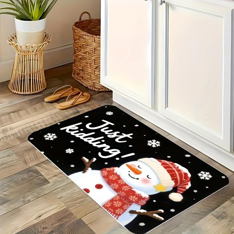 1PC Cyberpunk Skull Pattern Kitchen Rug Non-Slip Door Mat Pop Design Bathroom Rug Bath Mat Carpet for Home Sink Laundry Decor