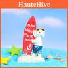 Dog Resin Surfing Miniature For Diorama And Scene Decoration Collectible Gift