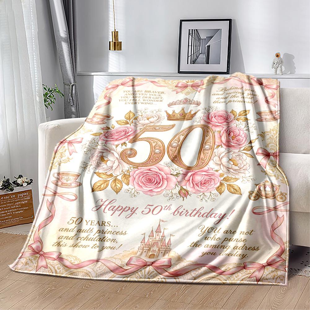 Vintage 1976 Milestone Birthday Flannel Blanket-Soft and Suitable for Sofas,Beds,Offices,Travel,All Seasons,Great Gift for Holidays and Birthdays.