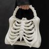 Printed Skeleton Bone Bag Halloween Gothic Skeleton Purse Spooky Ribcage