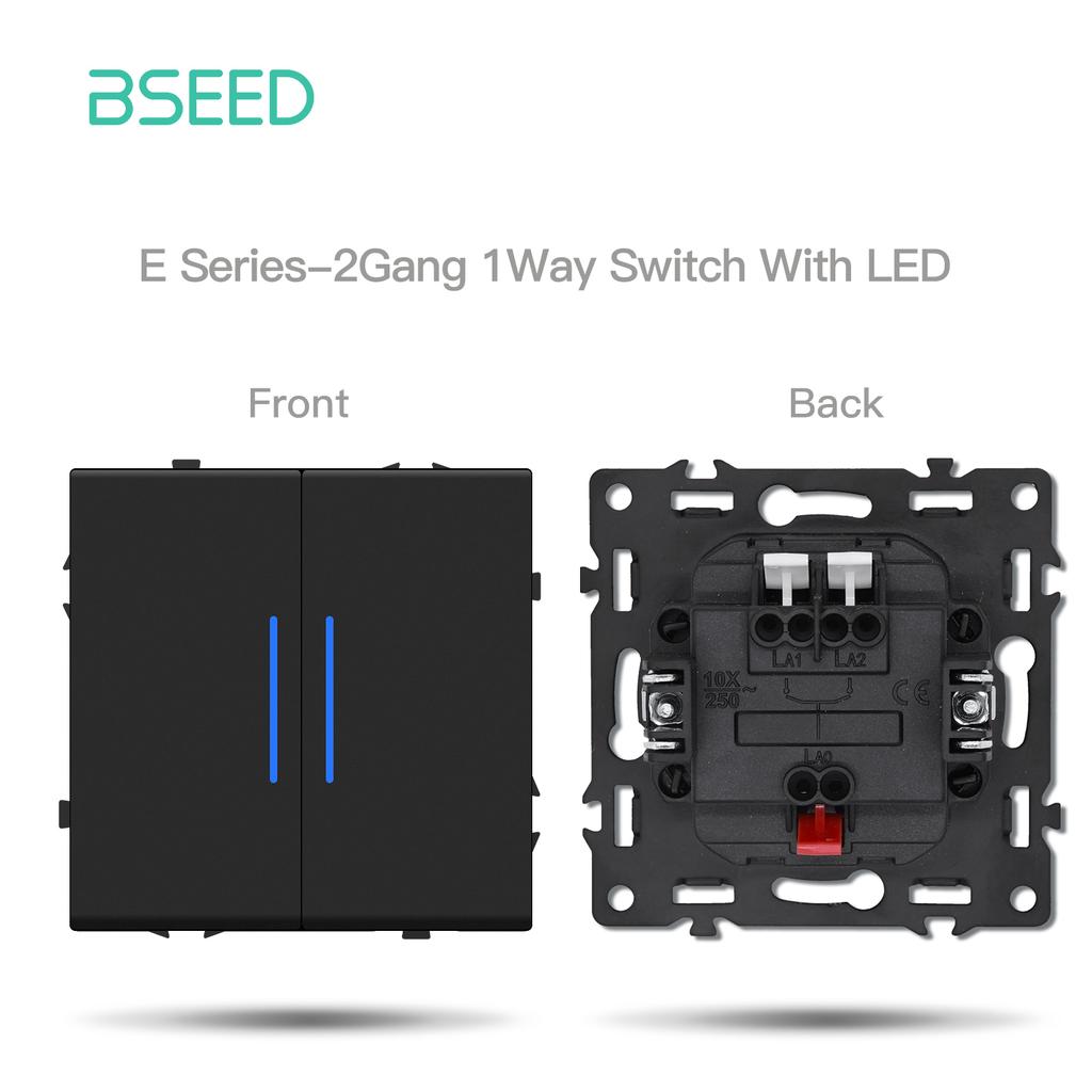 BSEED Модуль кнопки выключателя DIY Зарядка телефона от USB Розетка FR Части Настенный светильник Большой выключатель Пластиковая рамка Комбинация Серия E