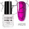 ROSALIND 12 Colors Cracked Nail Gel Varnish Hybrid Crackle Manicure Acrylic Art UV Gel Semi Permanent with Base Top Coat