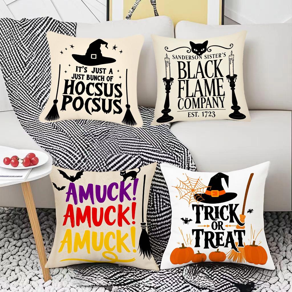 Подушка Серии Хэллоуин Привидение Ведьма С Принтом Подушка Домашняя Подушка для Дивана Наволочка Набор для Украшения Спальни