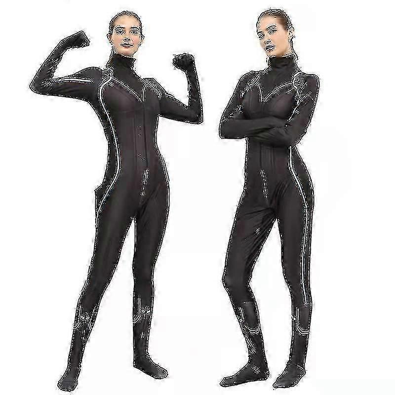 Black Widow Bodysuit Jumpsuit Costume Women_c