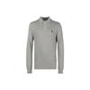 Polo Solid Color Polo Shirt With Logo Embroidery Men Tops Gray 710681126-003