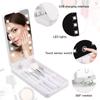 5 Brushes Makeup Mirror 360 Rotation Foldable LED Lights Rechargeable Makeup Storage Box With Mirror Practical Convenient Carry