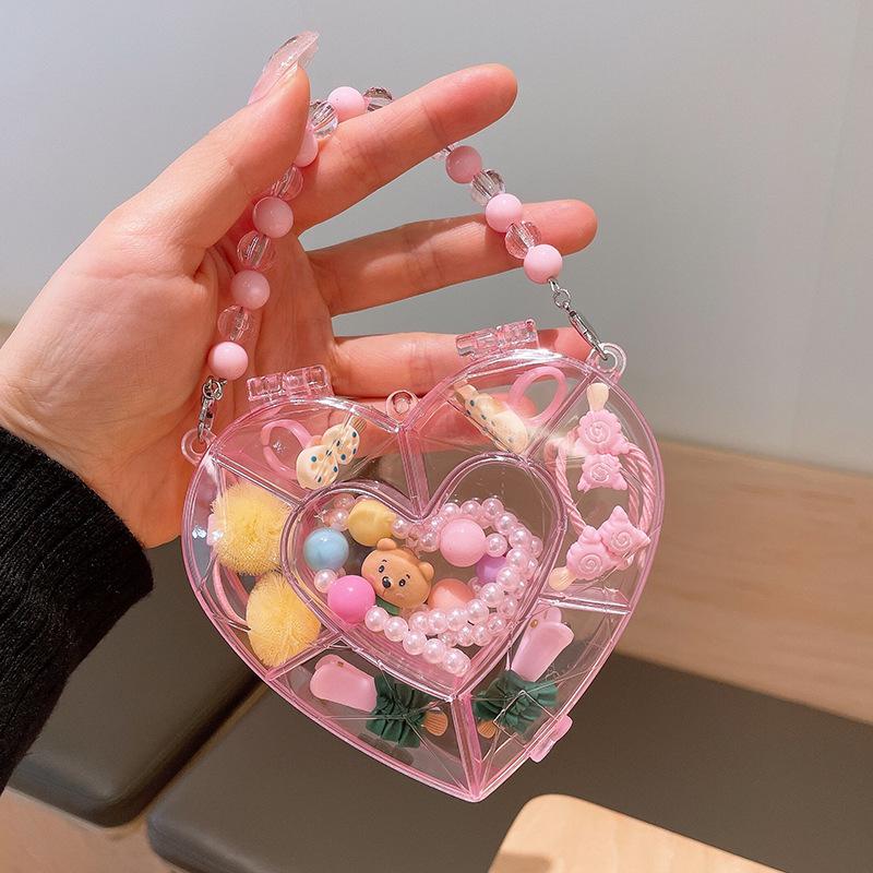 Детский милый мультяшный браслет-цепочка с подвесками-фруктами и Счастливым Драконом - Подарочная коробка на День Рождения