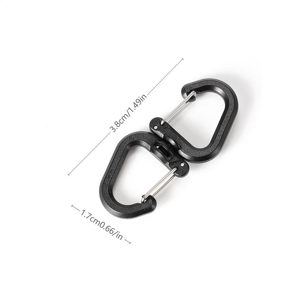 Multi-Use Outdoor Rock Climbing 360 Rotatable Hook Double Carabiner Swivel Connector Keychain Backpack Keychain Hiking Buckle