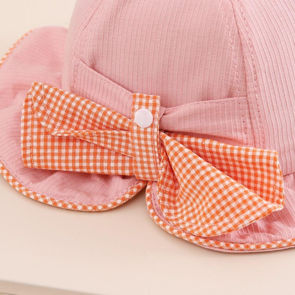 Детская шляпа-ведро Bow, ветрозащитная шляпа рыбака, модная солнцезащитная шляпа, лето