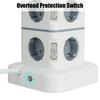 Multi Power Strip Vertical with 4 USB Overload Protector Switch Tower 12 Way Outlets Socket 2.8m Extension Cord 5V 3.1A EU Plug 220V 10A