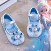 Кристальные туфли принцессы Эльзы для девочек 2025 Весна/Осень - Детские кожаные туфли на мягкой подошве