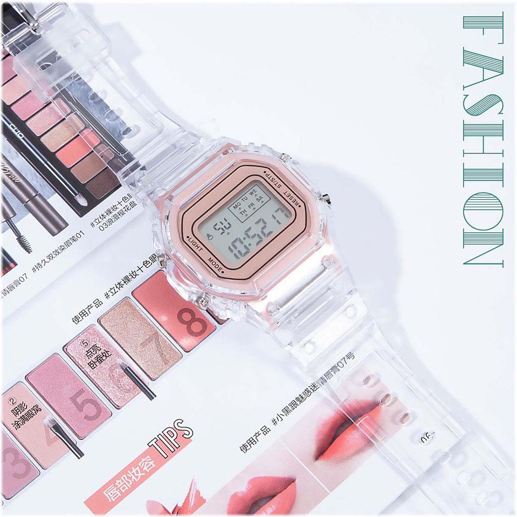 Модные мужские и женские часы, прозрачные цифровые часы для любителей спорта, детские наручные часы, женские часы