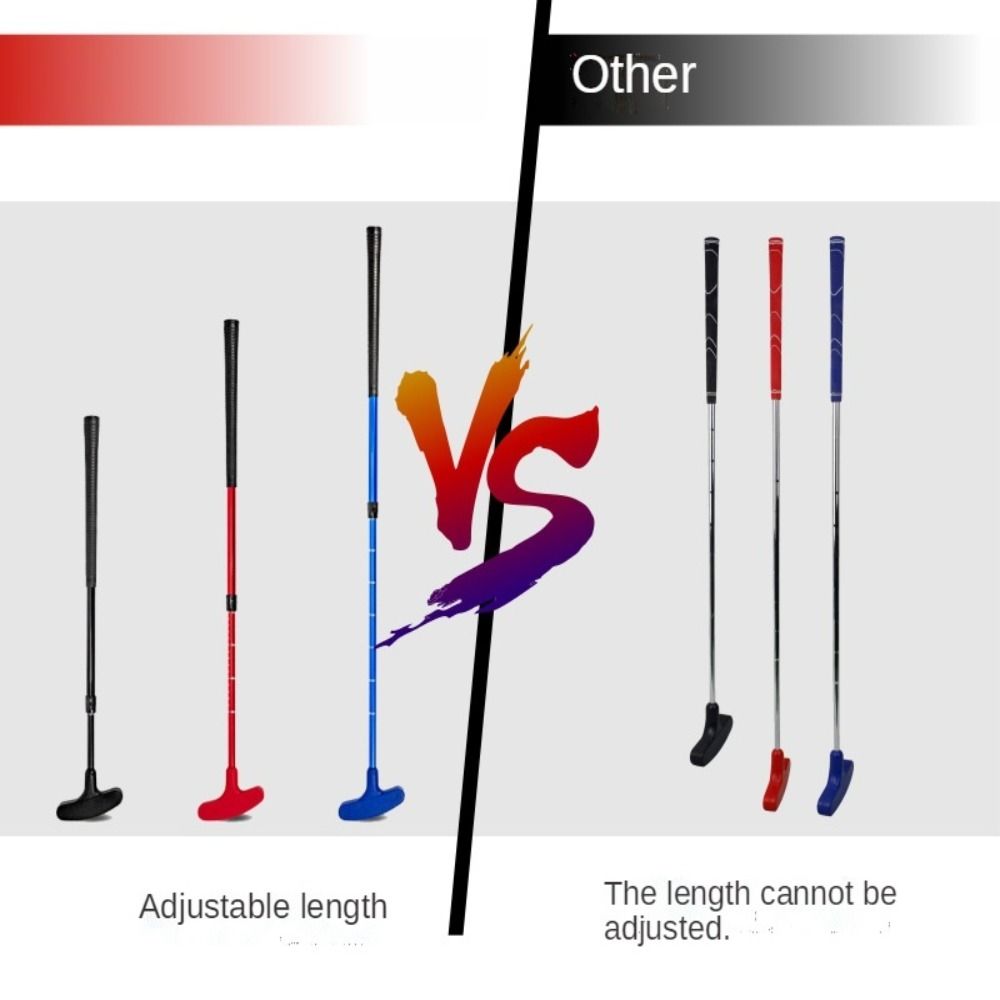 Double-Sided Golf Junior Putter Non-slip Telescopic Golf Putter Universal Adult/Child