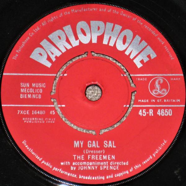 7-дюймовая пластинка FREEMEN - My Gal Sal / The Timeless Tide 45R4650 Parlophone 1960 UK Поп Б/У