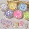 Yousheng 1 Box Luminous Nail Sequins Women Fluorescent Nail Glitter Flake Nails Art Decoration Manicure Accessories for Home Use
