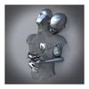 Metal Figure Statue Art Poster High Definition Printing Canvas Painting Prints Couple Sculpture Living Room Home Decor Picture