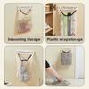 Wall Mount Mesh Storage Bag Garbage Bag Holder Plastic Shopping Bags Dispenser Sundries Bag Net Storage Grocery Bag Organizer