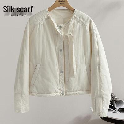 Женская хлопковая куртка свободного кроя на одной пуговице с поясом