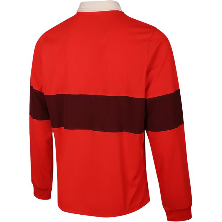 Nike Дышащая рубашка поло с длинным рукавом Мужские топы Красный IB8142-696