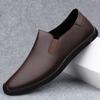 Модная дышащая уличная повседневная обувь слипоны для мужчин для работы, офиса, вождения, кроссовки, мужские кожаные лоферы, нескользящие балетки для ходьбы