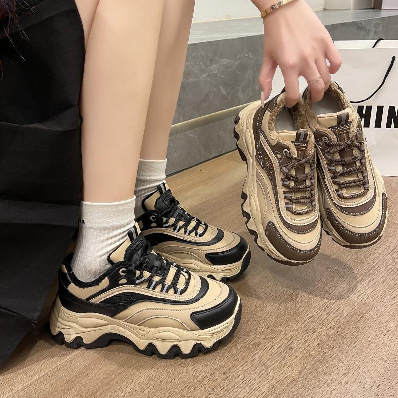 Кроссовки женские повседневные туфли модные увеличивающие рост толстые подошвы пружинная платформа женские массивные кроссовки 2024