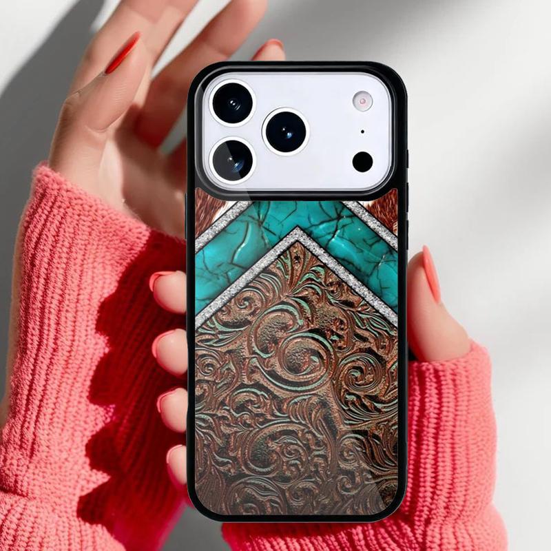Rustic Brown Western Country Leather soft Phone Case for iPhone 17 Air 16e 15 14 13 Pro Max Back Cover for 12 11 Pro Coque