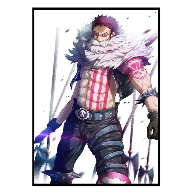 Японское аниме, сплошной постер, настенная живопись, «разыскивается Луффи», холст с изображением битвы, картины для дома, гостиной, спальни, декор