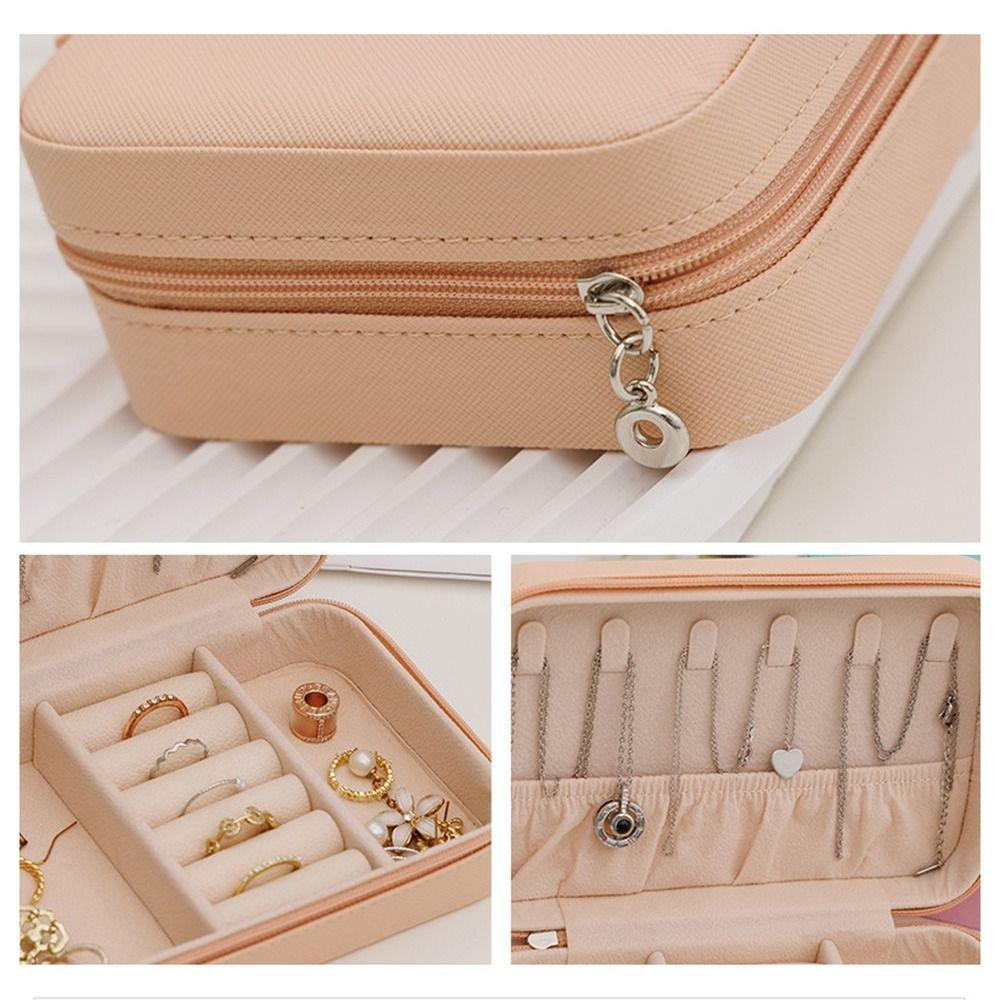 Dustproof Trinkets Storage Organizer Large Capacity Jewelry Storage Case  Travel