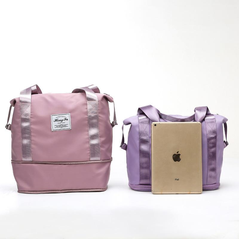 Women's small fitness bag, expandable, with dry and wet separation, Oxford cloth, lightweight casual handbag