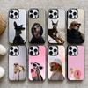 Крутой чехол для телефона с собакой для iPhone 16, 15, 14, 13, 12, 17, Pro, MAX, Черный Матовый, Ударопрочный
