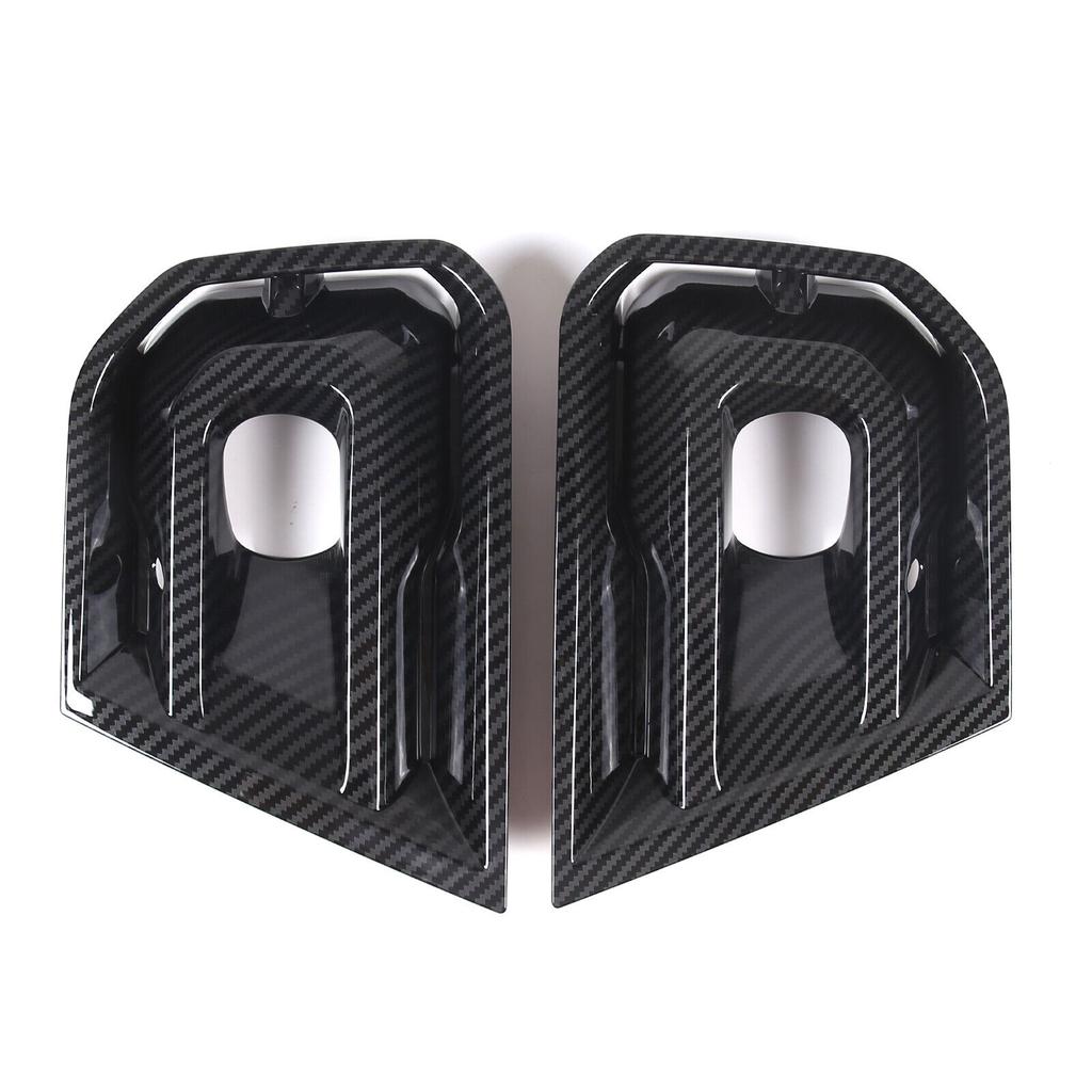 For Ford Ranger Wildtrak 2024 Car Accessories Carbon Fiber Front Bumper Fog Lamp Light Cover Trim Auto Parts Stickers 2Pcs