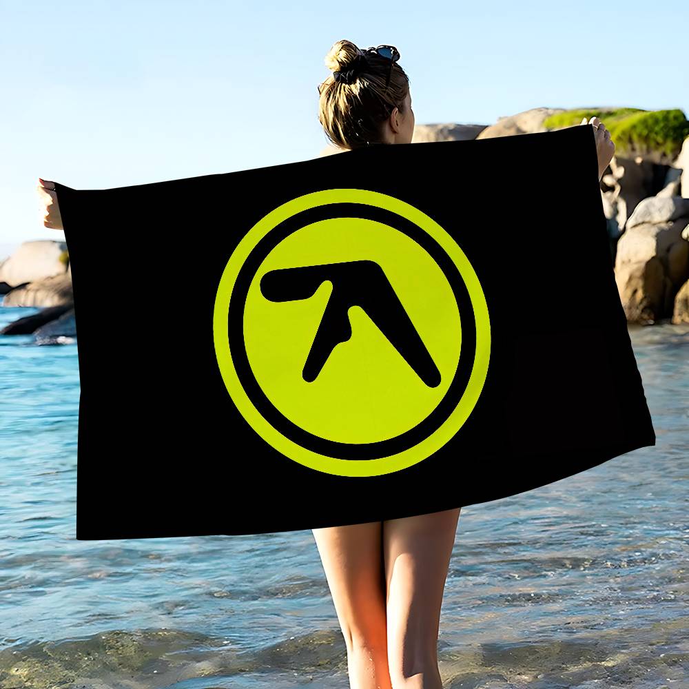 A-Aphex Twin Микрофибра С принтом Пляжное полотенце Альпинизм Йога Пляж Плавание Бег Впитывающее Мягкое полотенце