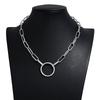 Ladies Personality Simple Atmosphere Chain Necklace Round Ring Pendant Necklace Female Necklace Jewelry