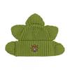 Dark Street Retro Solid Color Knit Beanie Embroidered Cuffed Brim Unisex
