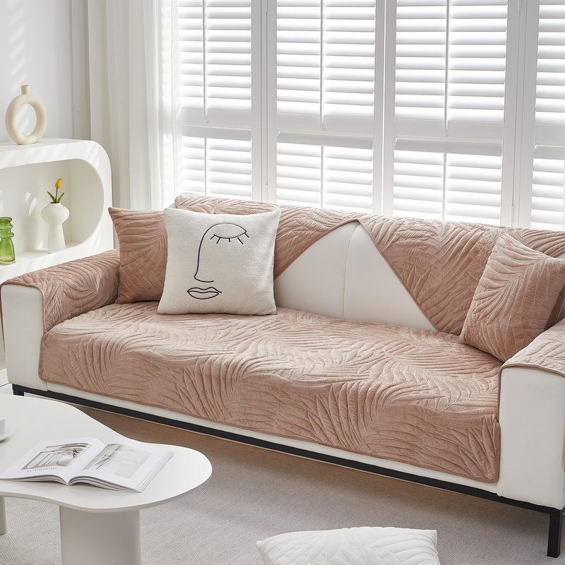 Однотонная плюшевая подушка для дивана Nordic Simple Fashion Sofa Towel Нескользящий кожаный чехол для дивана Four Seasons Universal Seat Cushions Winter