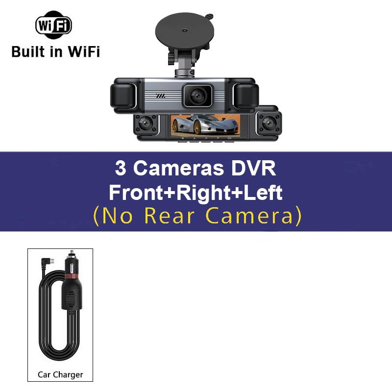4 Cameras Wifi Car DVR UHD 1080P 4-Lens Inside Vehicle Dash Cam 360° 4 Channel All Sides Car Camera Video Driving Registrator