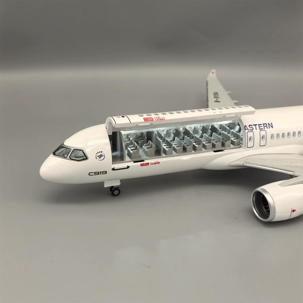 Масштаб самолета 47 см 1/82 Модель China Eastern Airlines C919 Авиалинии Смола Модель самолета Самолет Коллекционный подарок Авиационная декорация