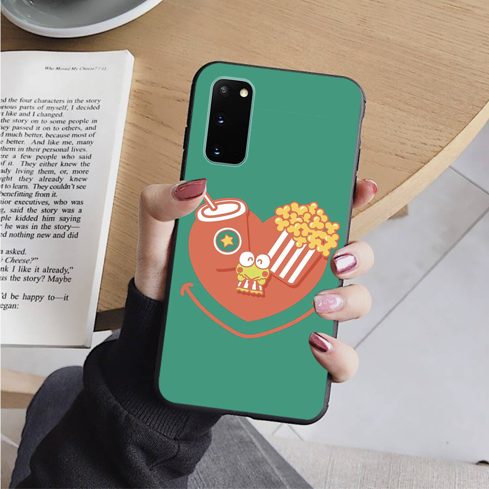 Чехол AH34 Keroppi Black для iPhone 16 15 Plus 14 13 12 11 Pro 8 7 6S SE 5S X XR XS Max Realme C30 C33 C31 9I Huawei Y8P Y9 Sofe Cover