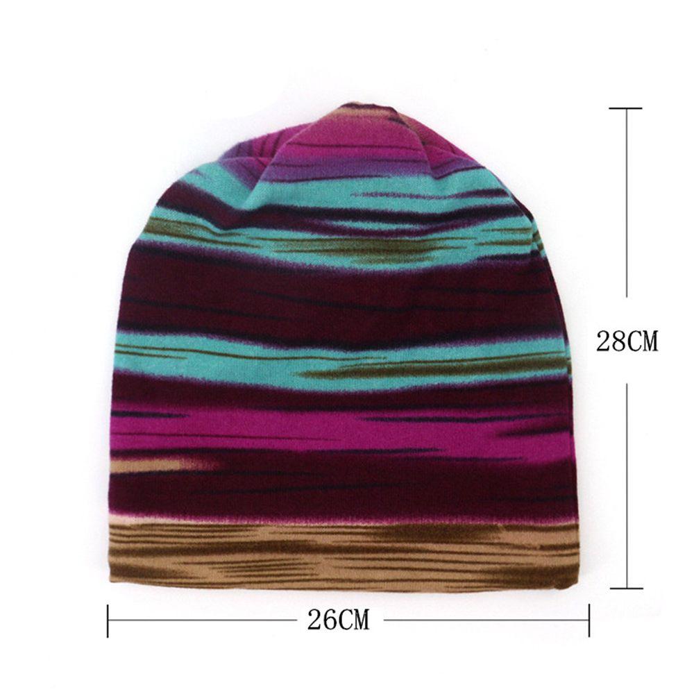 Korean Version Hedging Cap Multifunction Casual Stripe Print Turban Hat Hat