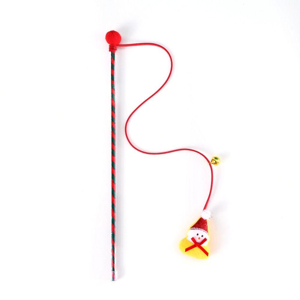Pet Playing Cute Exercise Funny Cat Tease Toy Christmas Cat Wand Tease Wand Interactive Stick