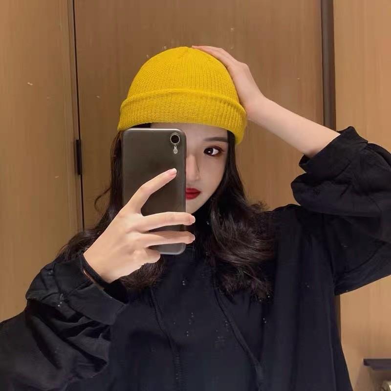 Унисекс Вязаная Шикарная Шапка Зимняя Мягкая Хлопковая Шапка Теплая Дизайн с Круглым Верхом