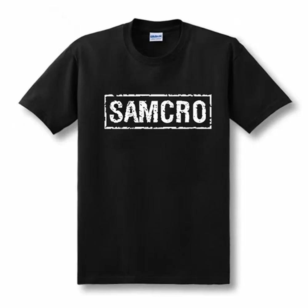Футболка с принтом «Сыны анархии» SAMCRO для мужчин и женщин, трендовая хип-хоп-рок-футболка большого размера с коротким рукавом, хлопковые футболки, одежда, топы 65051