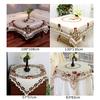 Rural Vintage Embroidered Tablecloth Floral Lace Table Cloth Cover Wedding Decor