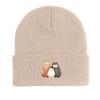 Cartoon Bear Family Print Knitted Cap Beanie, Cute Animal Skull Cap Warm Elastic Headwear Headwear Knit Hat Beanie