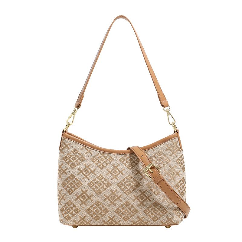 Women's bag well pattern ethnic small bag literary and simple large capacity shoulder messenger bag